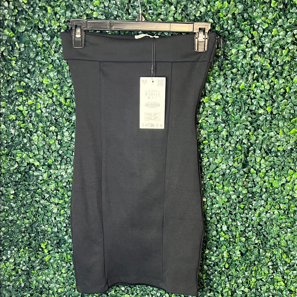 Zara black tube top dress size small